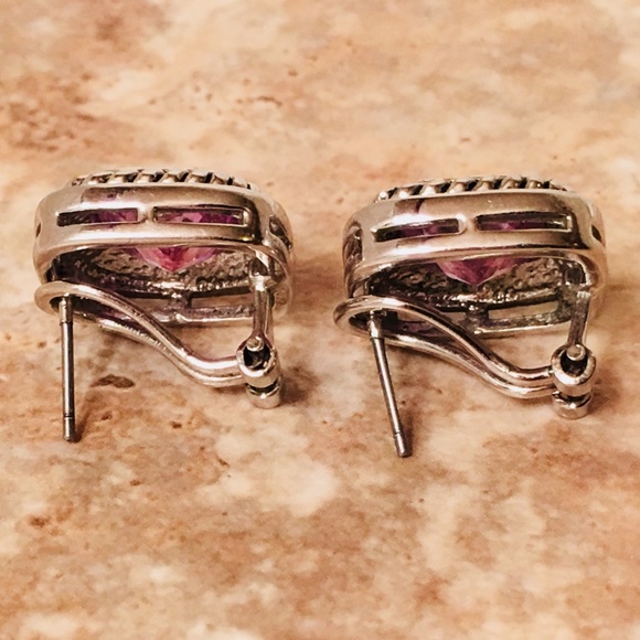 Two Tone Silver & Gold Designer Style Earrings - Picture 2 of 4